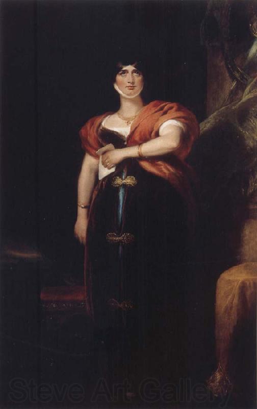 George Henry Harlow Sarah Siddons as Lady Macbeth Norge oil painting art